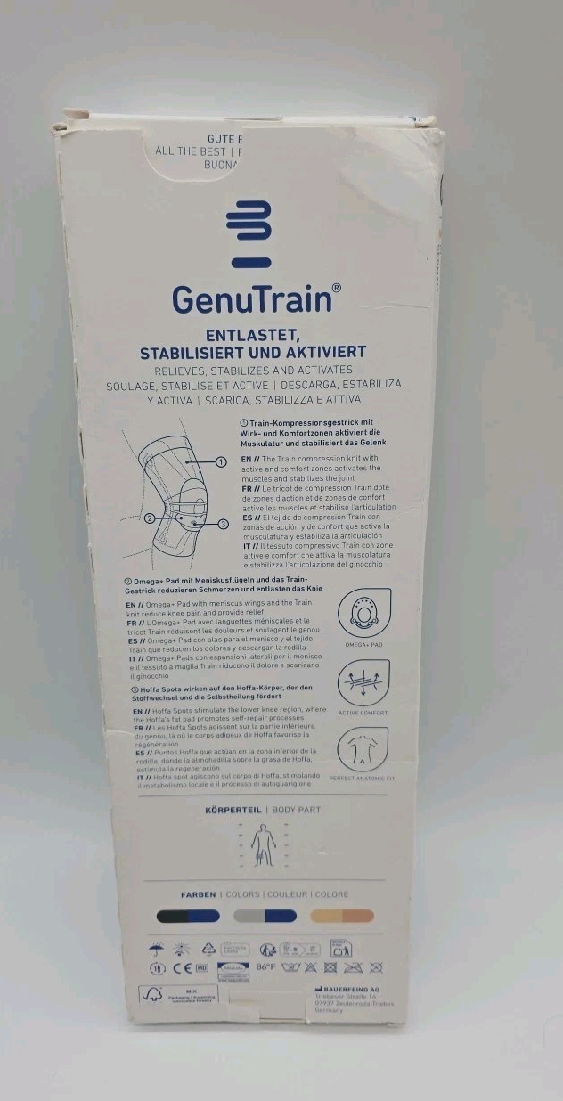 Bauerfeind GenuTrain Knee Support Brace Size 2 Titan New