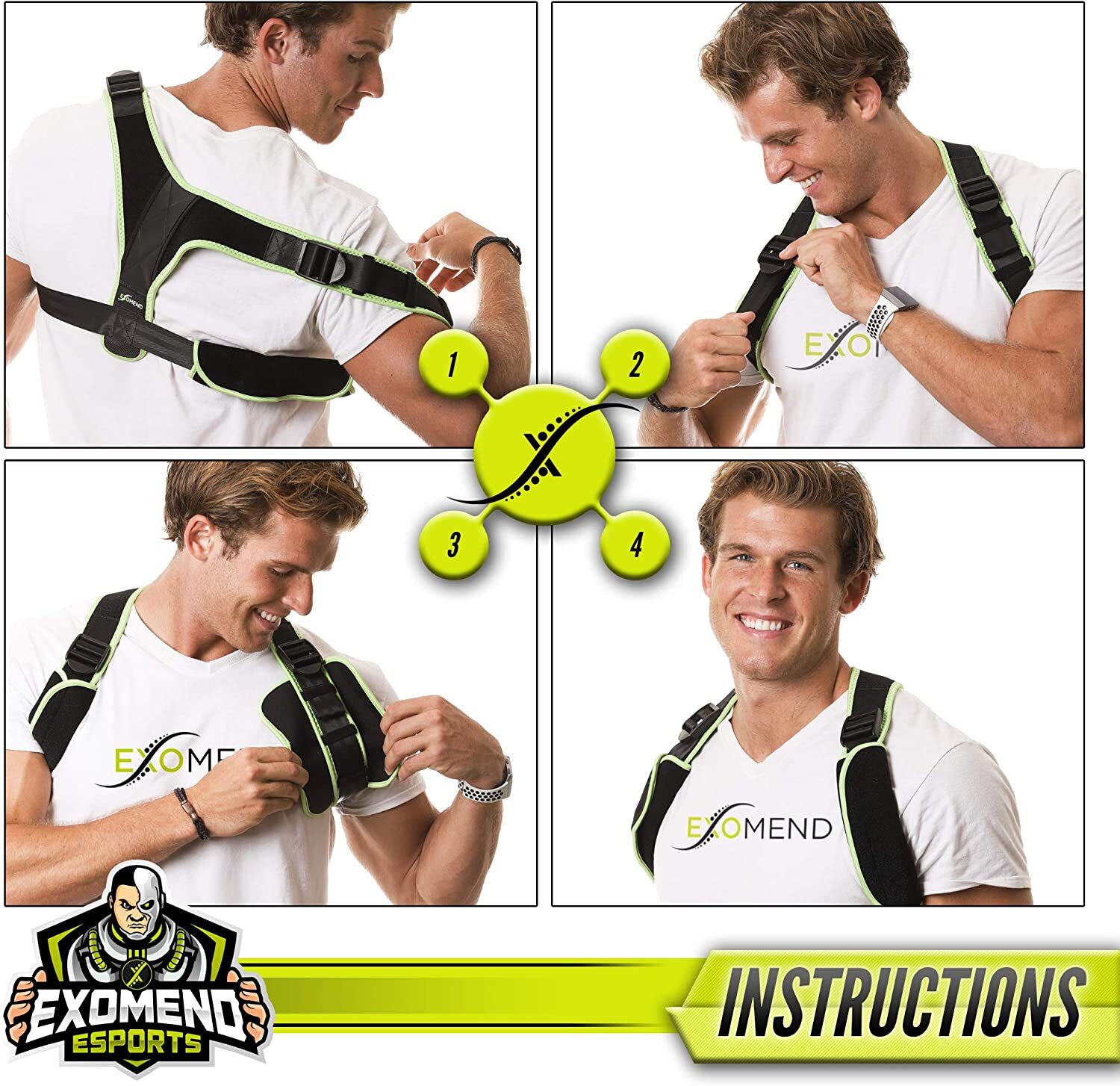 Gaming Posture Corrector Brace Back, Neck, Clavicle Shoulder Pain Support Focus
