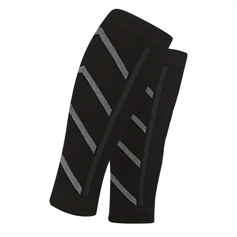 1 Pair Compression Calf Sleeves Breathable Nylon Blend Supportive Design for Run