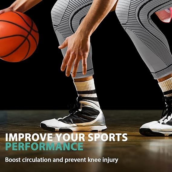 2 Pack Full Leg Compression Sleeves for Men And Women Long Knee Brace Support…