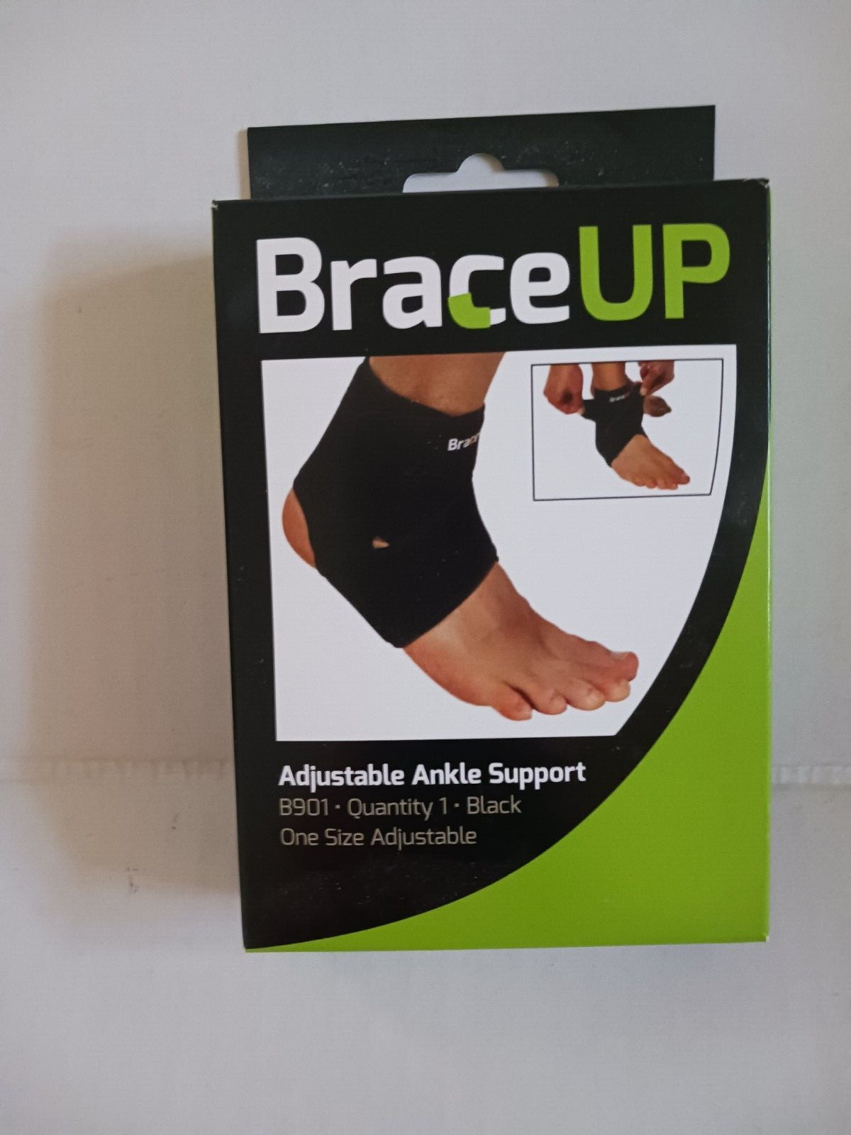 Brace-Up Ankle Support Brace, One Size Adjustable NIB