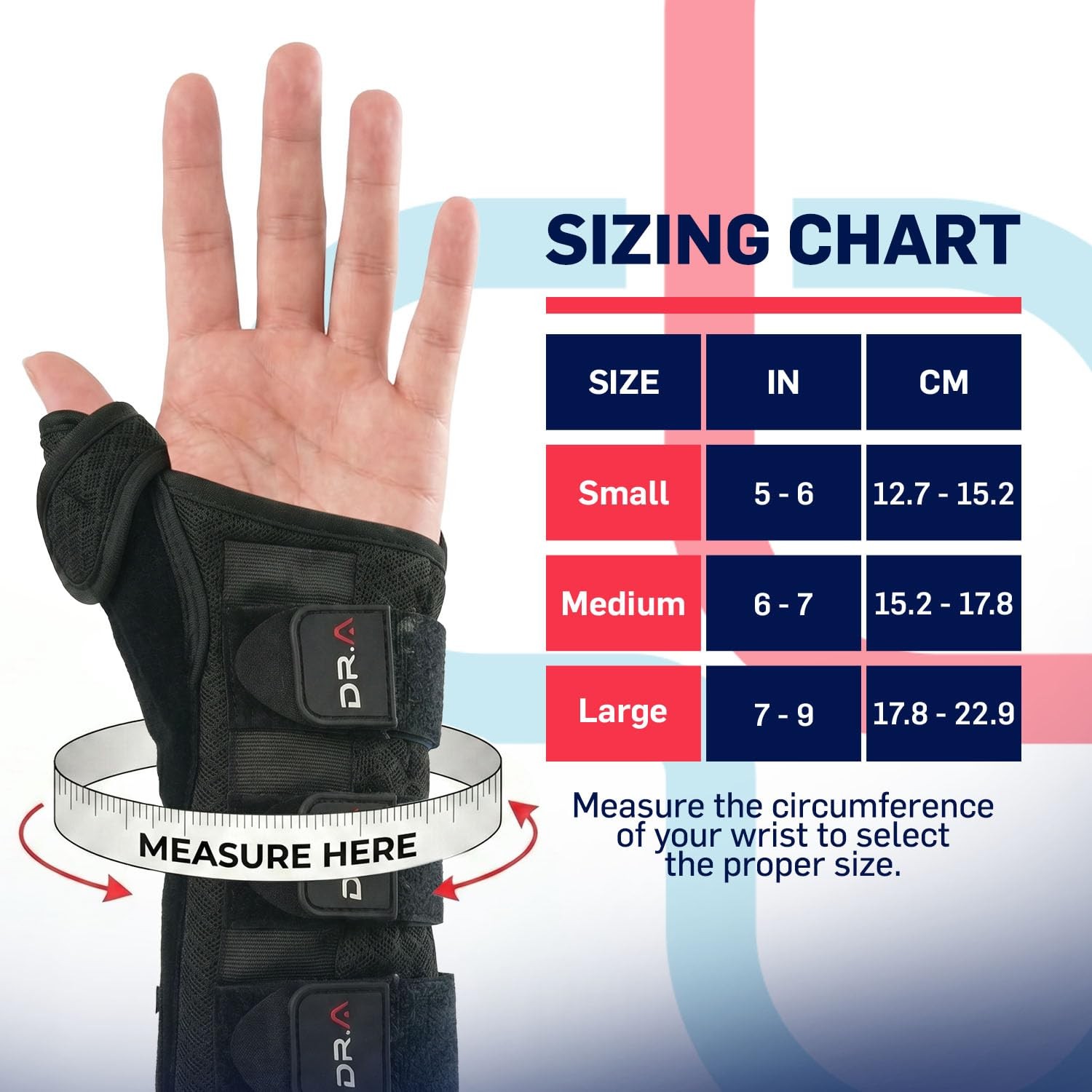 Dr. Arthritis Carpal Tunnel Wrist Brace Night Support, Thumb Spica Splint Rig…