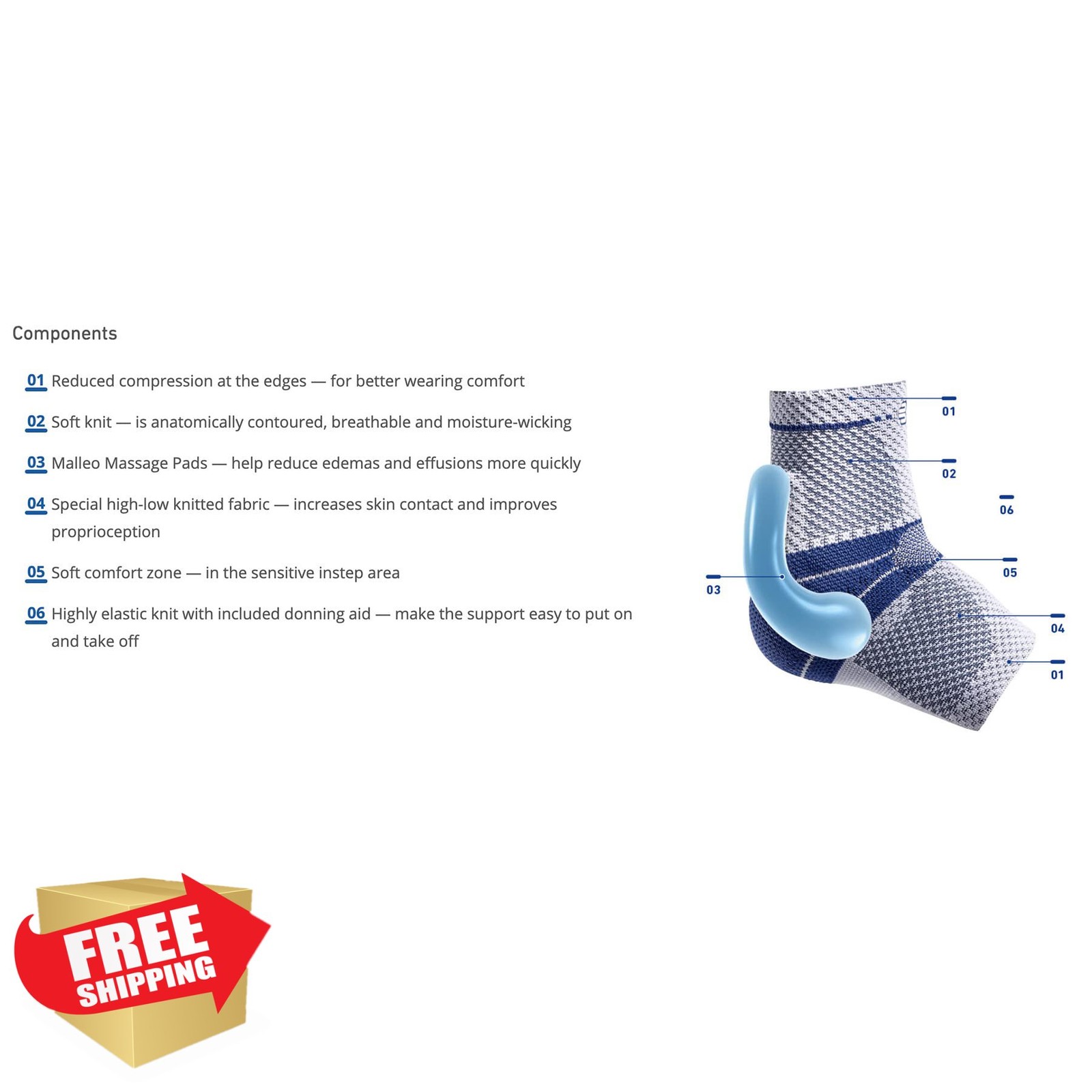 Bauerfeind MalleoTrain Ankle Brace Right Size 2 Titan