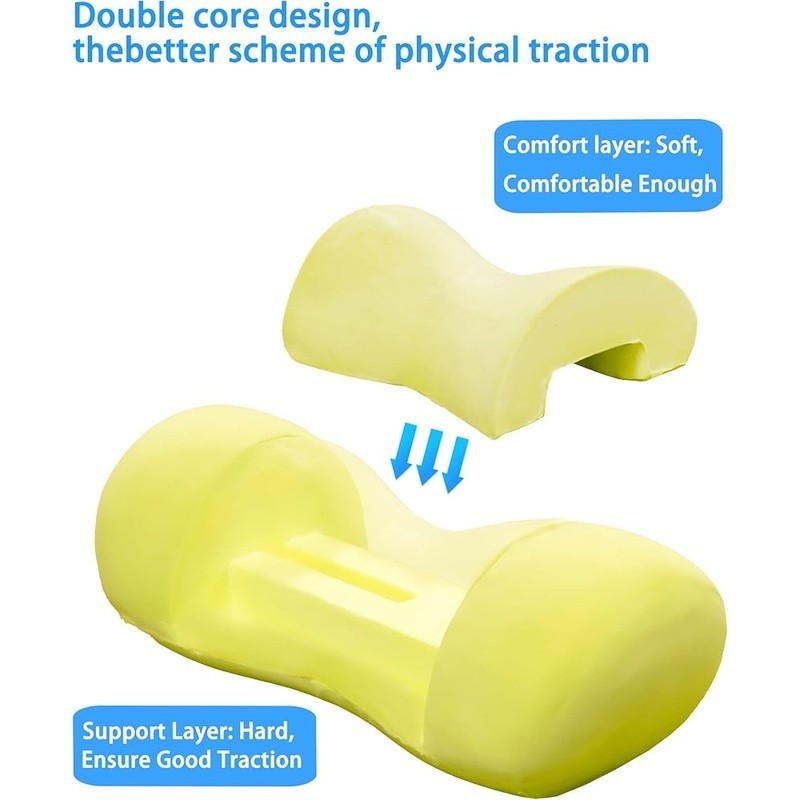 Cervical Traction Device Neck Stretcher Memory Foam Cooling Pain Relief New
