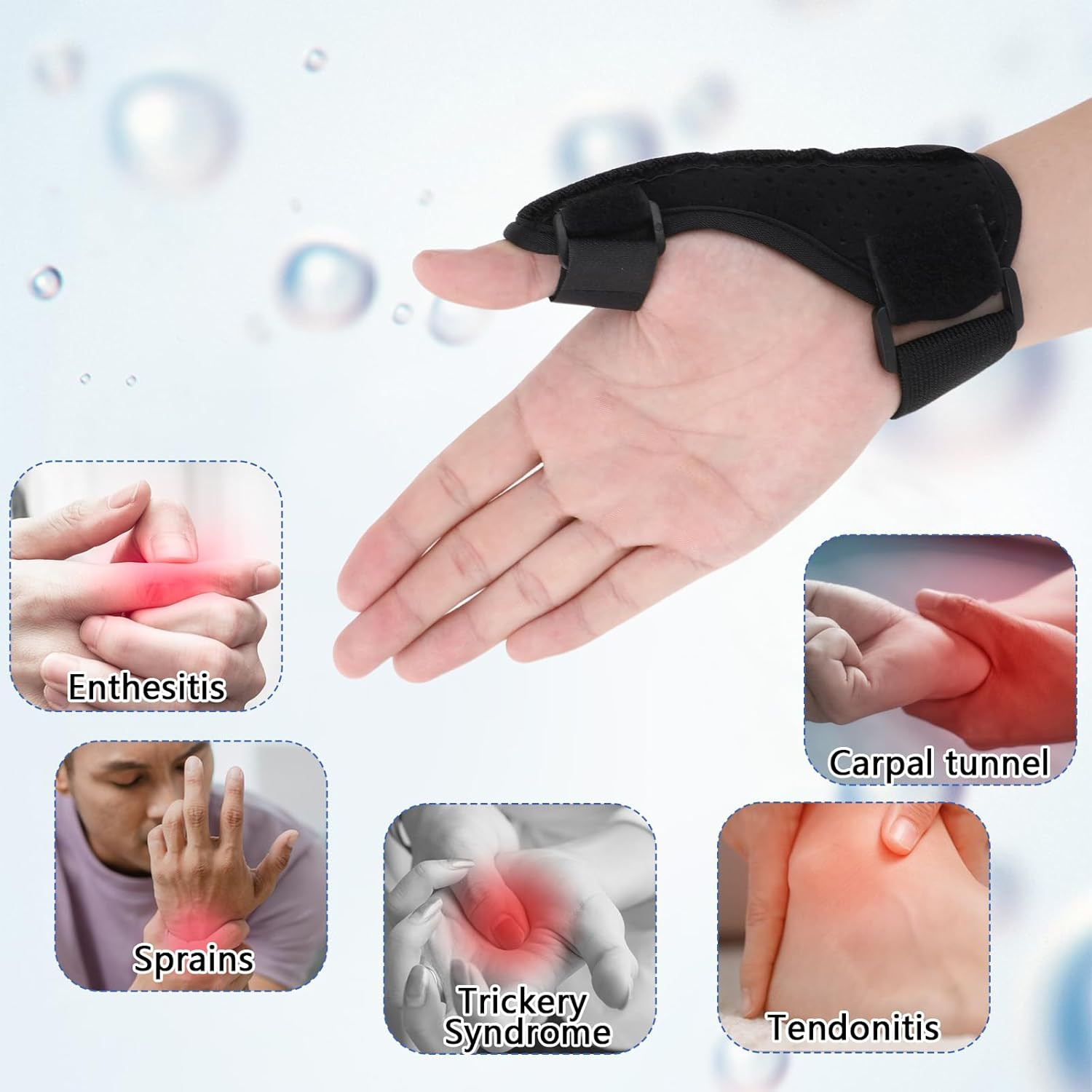 Adjustable Thumb Brace Support Splint for Left or Right Hand Pain Relief