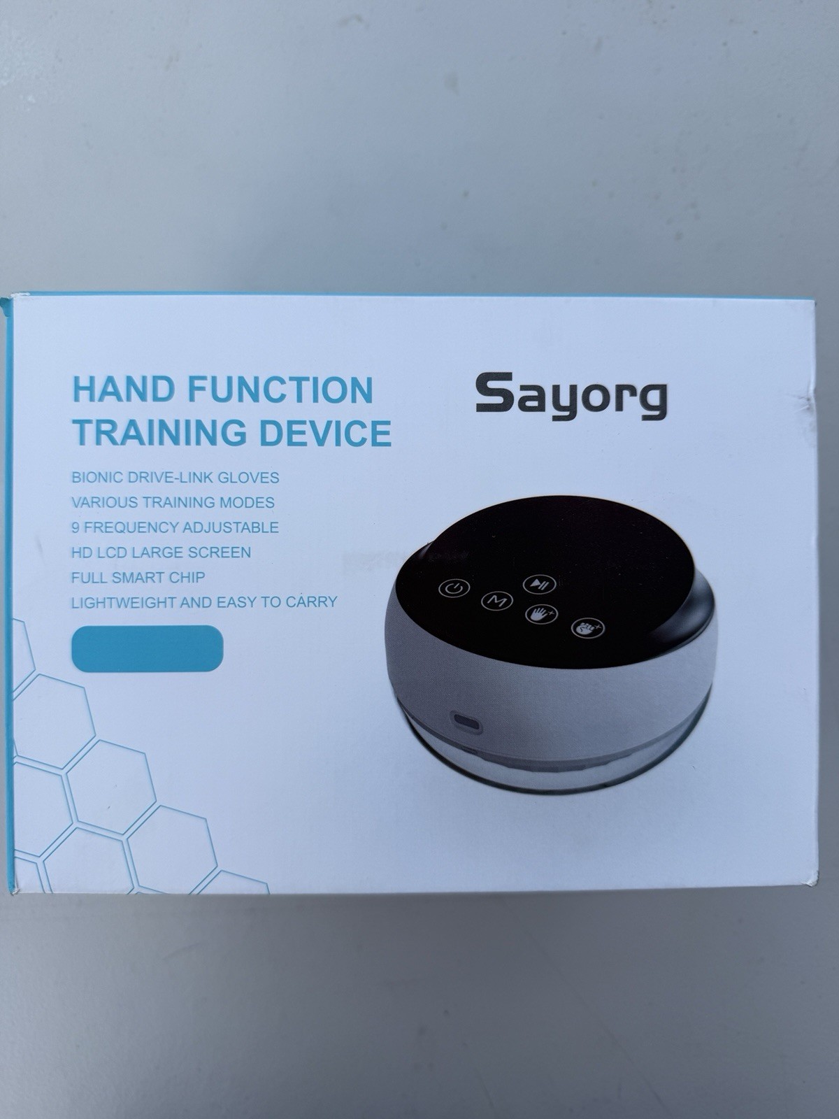 Sayorg Hand Function Training Device Bionic Gloves Adjustable LED Screen Right L