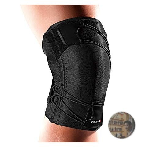 ZAMST RK-1Plus Running Knee Support Left M Black Spiral Lace Twist Control