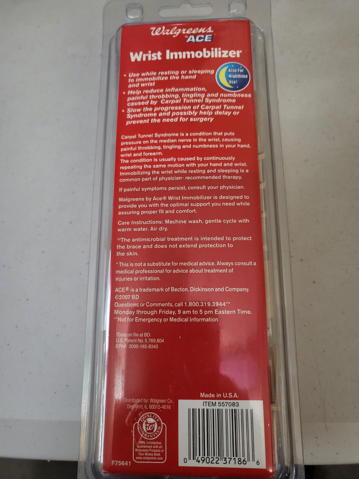 Walgreens by Ace Wrist Stabilizer for Left Hand