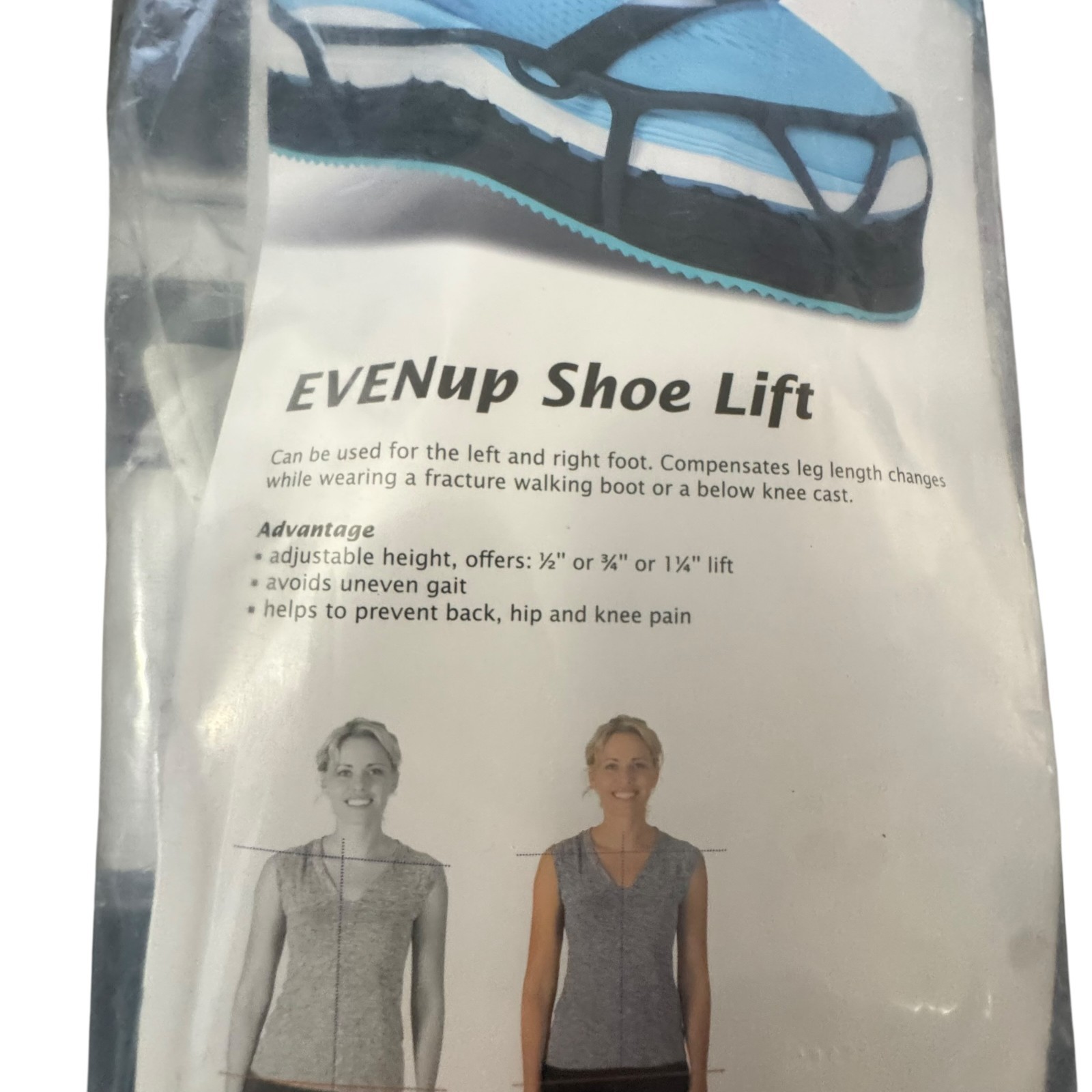 Evenup the Authentic Shoe Balancer Size Medium for Use with Walking Boot or Leg