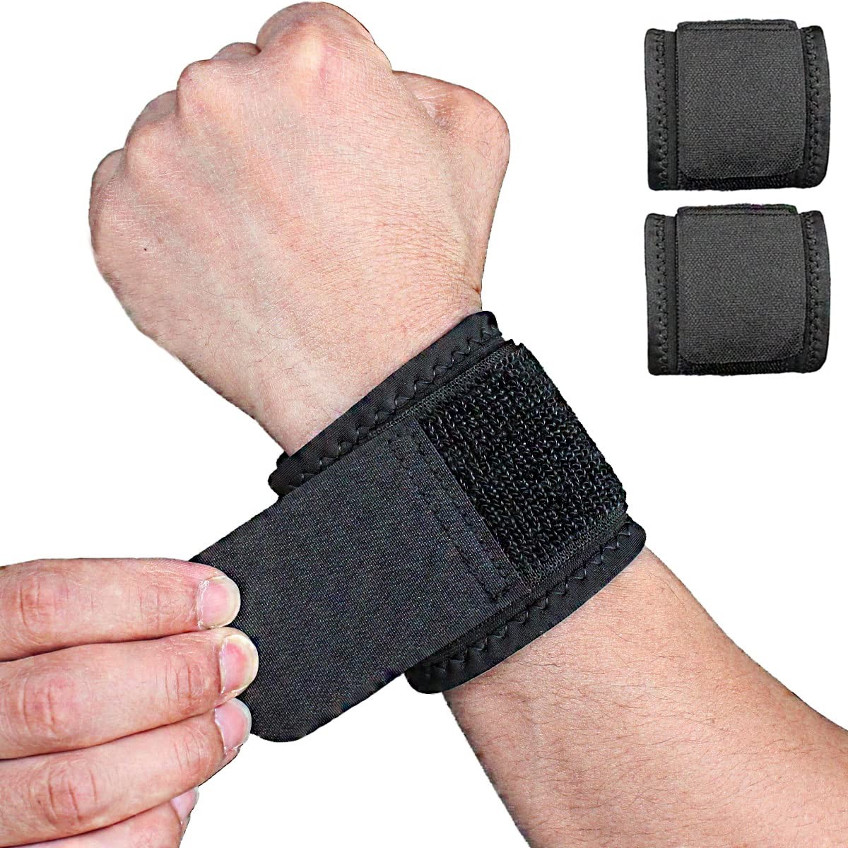 Wrist Brace Adjustable Wrist Support Wrist Straps for Fitness,Highly Elastic-2pc