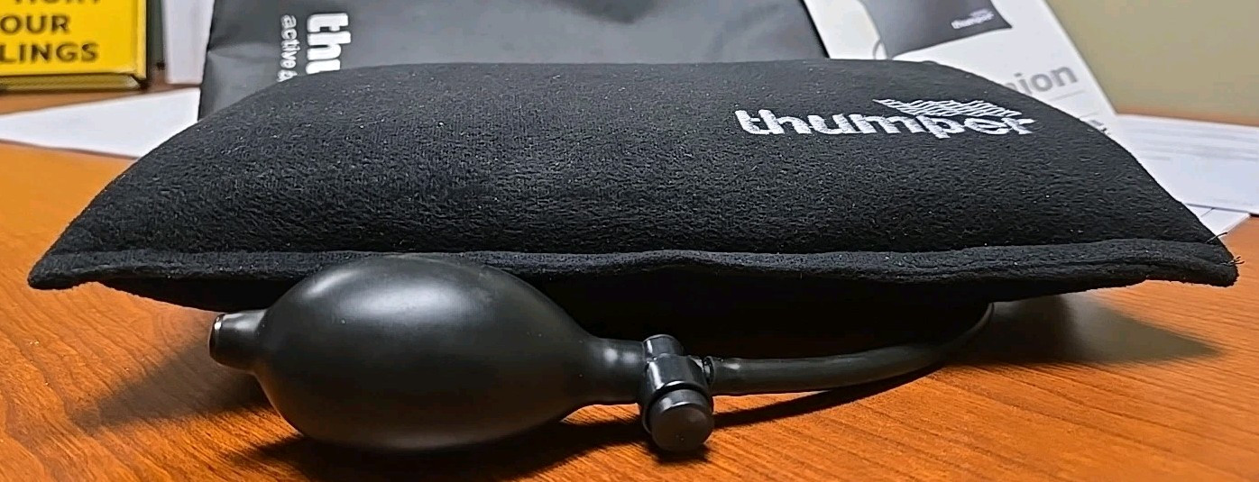 Thumper Companion, Neck And Back Support With Adjustable Air Pump