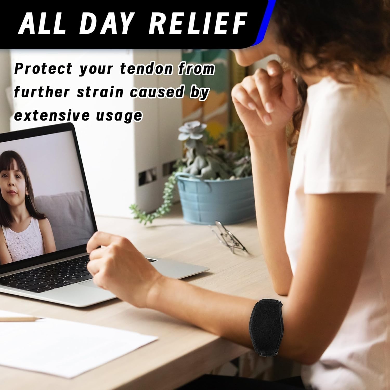Tennis Elbow Brace (2 Pack) for Tendonitis, Forearm Brace Support Band