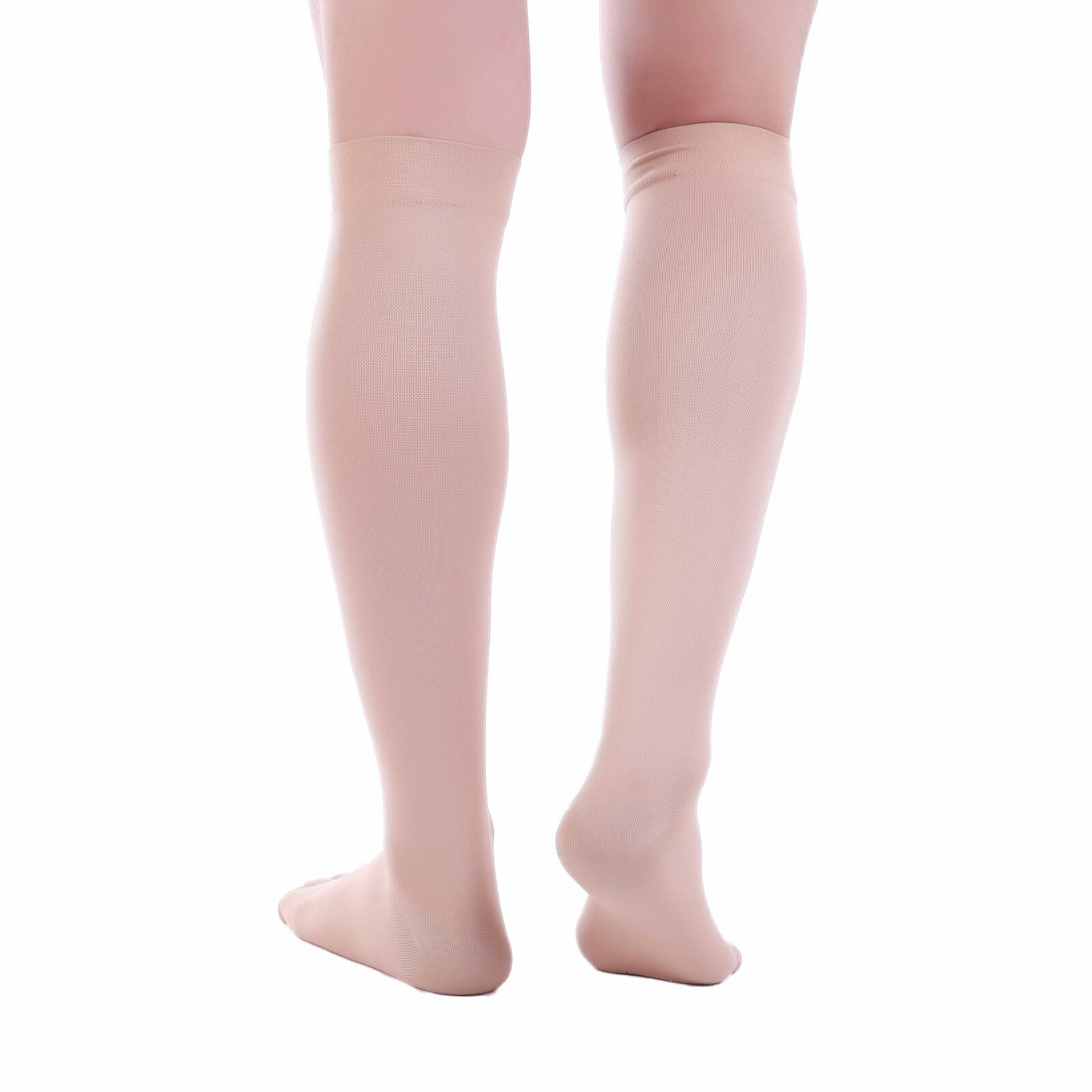 Doc Miller Open Toe Compression Stockings 30-40 mmHg Sleeves For Varicose Pain