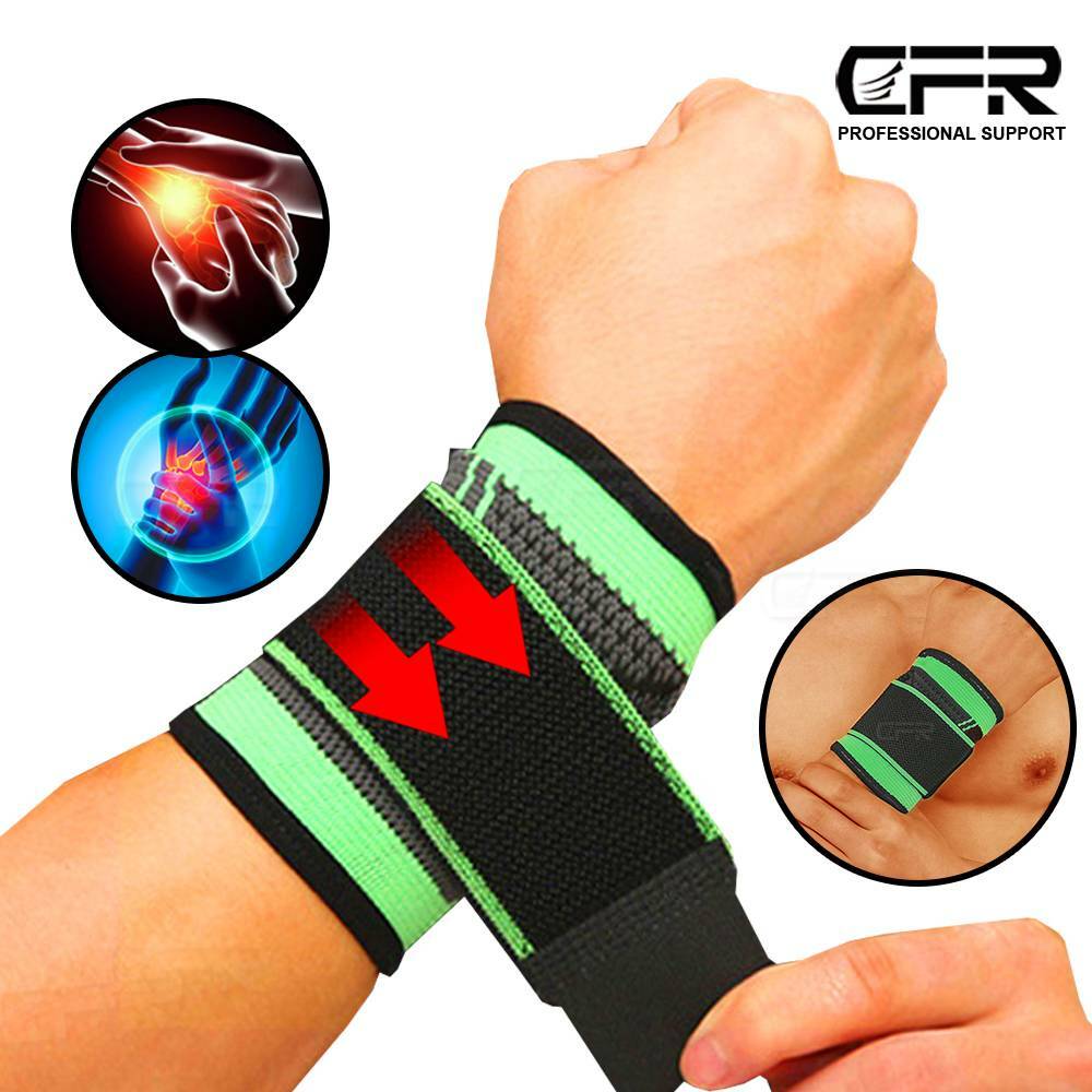 Wrist Hand Brace Support Straps Carpal Tunnel Sprain Arthritis Sport Tennis Wrap