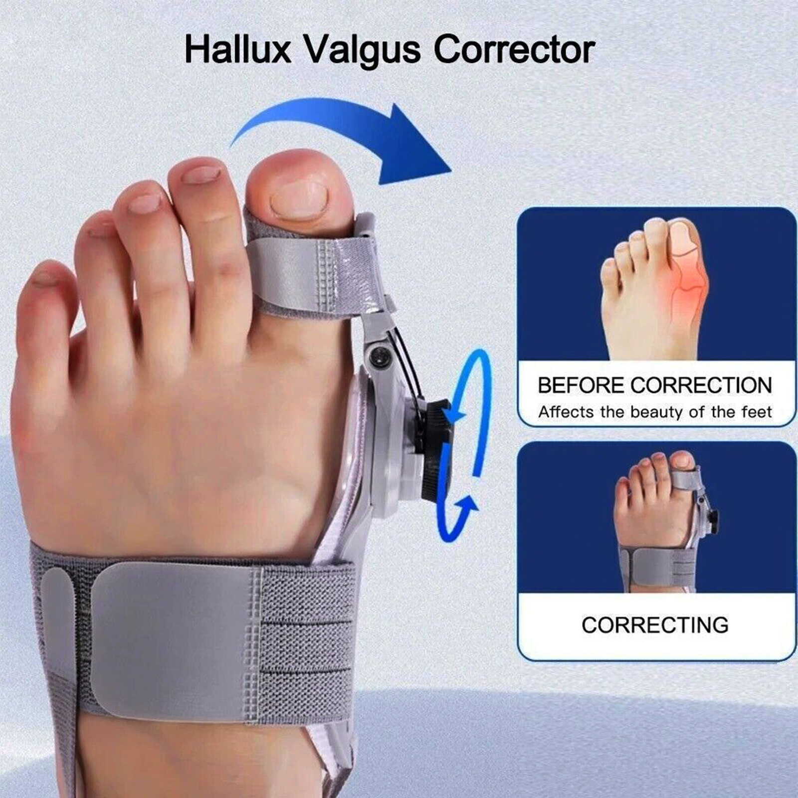 1/2PCS Hallux Valgus Pain Relief Support Big Toe Bunion Straightener Corrector