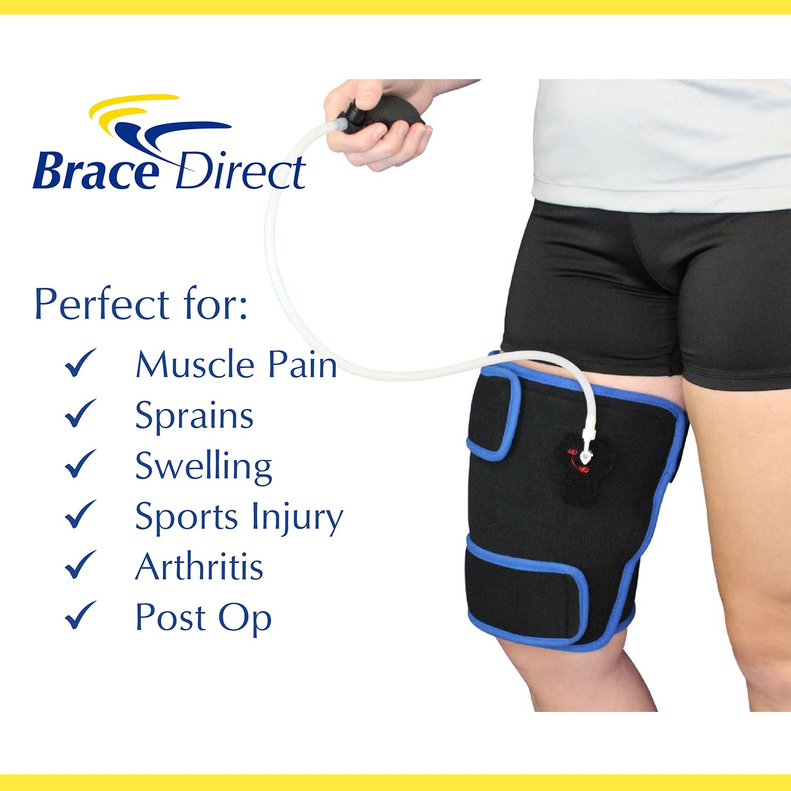 Brace Direct Cryotherapy Rehabilitating Thigh Wrap with Adjustable…