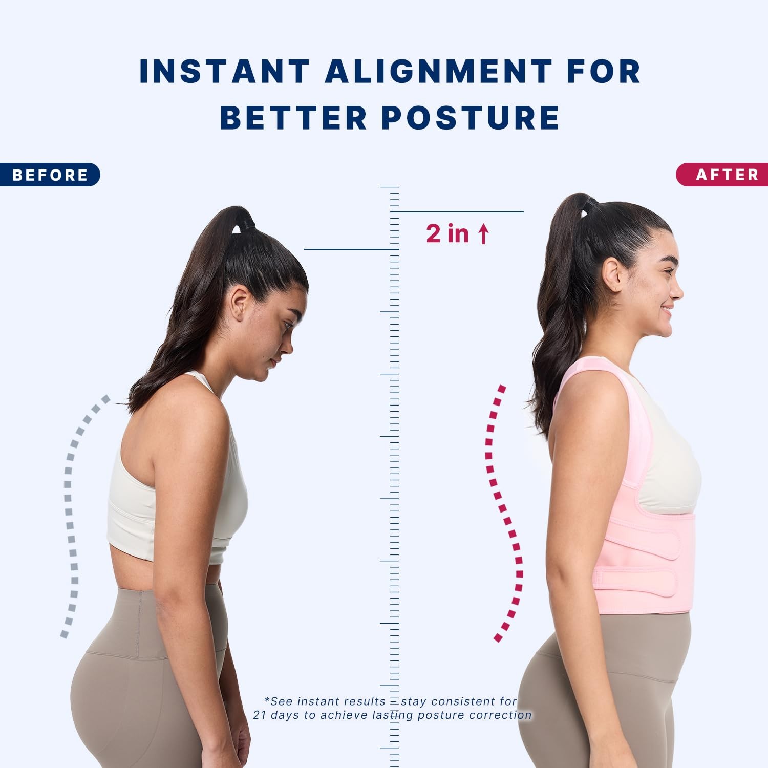 Fit Geno Back Brace Posture Corrector for Women: Shoulder Straightener Adjustabl