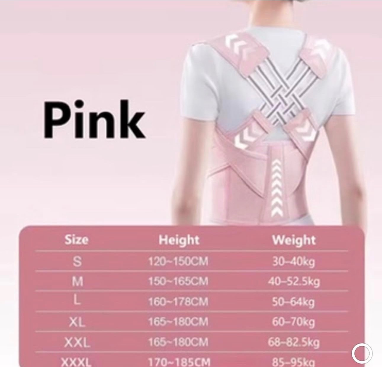 New Pink Posture Corrector Back Support, spine Correction, Adjustable, Fix Pain