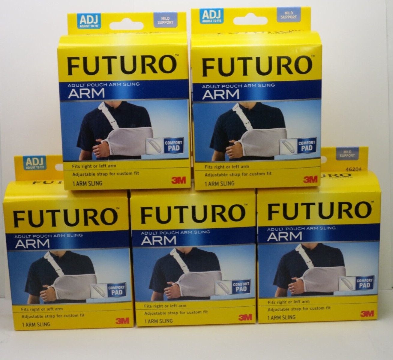 FUTURO ADULT POUCH ARM SLING ADJUST TO FIT BOXED (LOT OF 5)