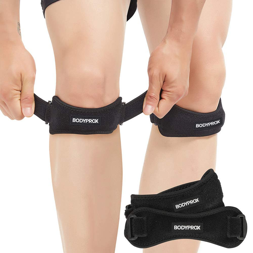 Patella Tendon Knee Strap 2 Pack, Knee Pain Relief Support Brace Hiking, Soccer,