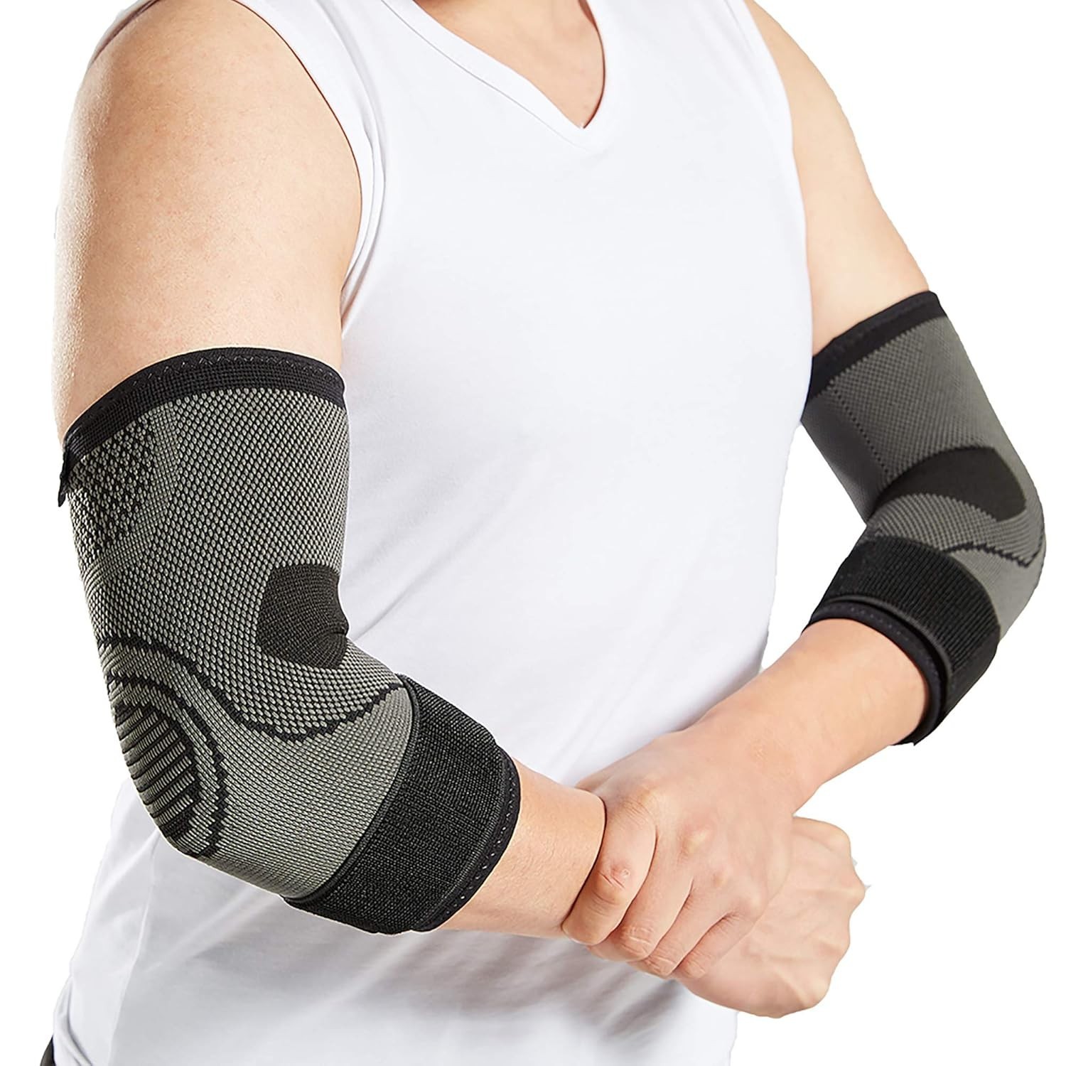 Moisture-Wicking Elbow Brace Dual Pack for Enhanced Performance – Large Size