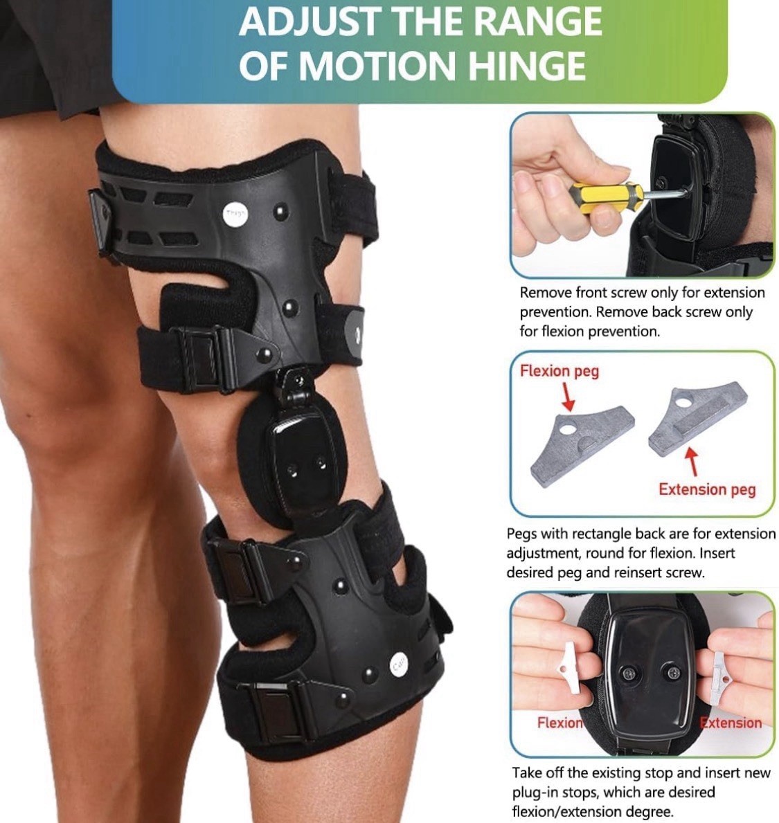 OA Unloader Knee Brace Right Adjustable ROM Osteoarthritis Support