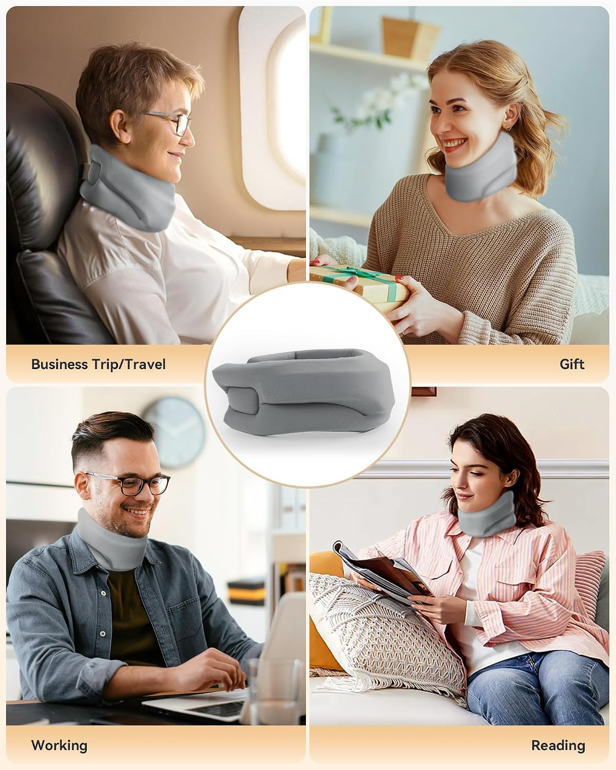 Heated Neck Brace Cervical Collar, Neck Support Brace with Heating Pad | Soft Fo