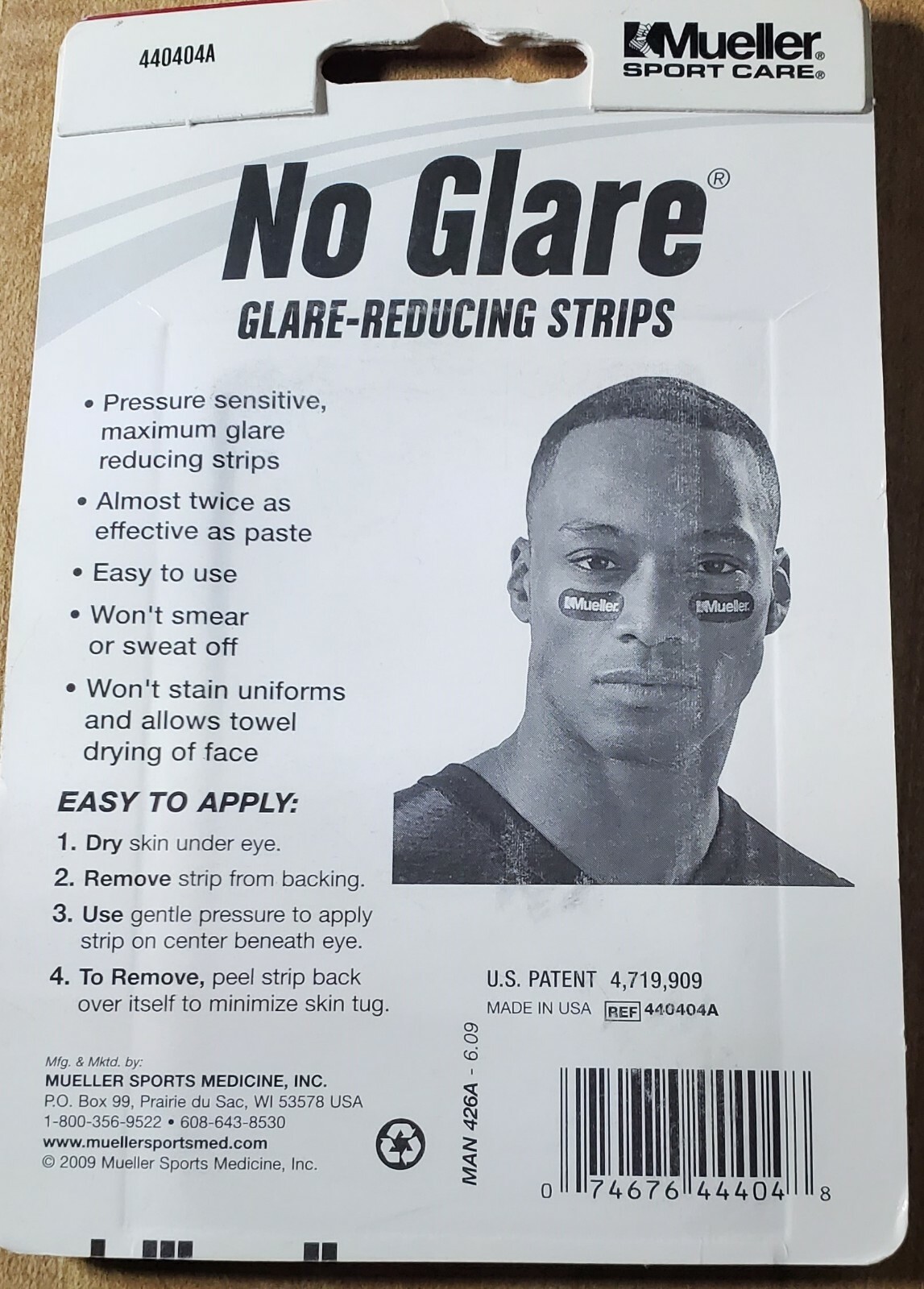 (LOT OF 20) MUELLER GLAIR-REDUCING STRIPS PACKAGE OF 36