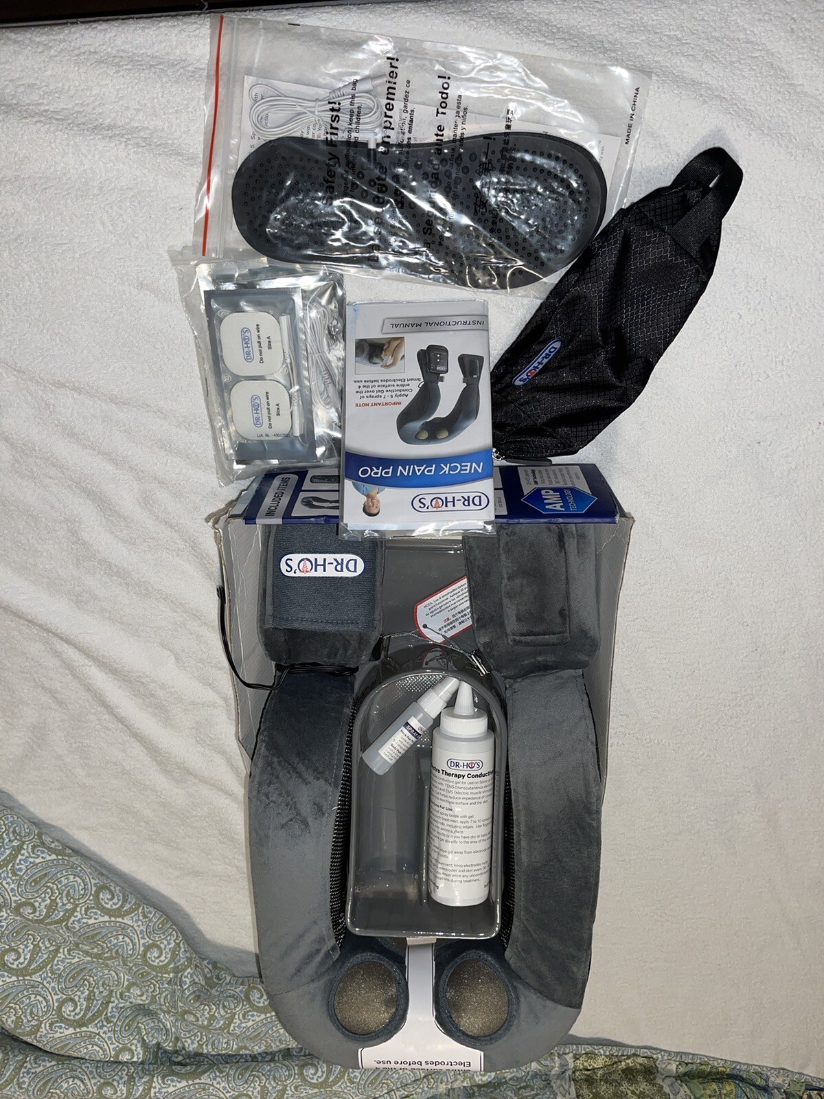 NEW DR-HO’S NTP Neck Pain Pro Therapy TENS NO EMS Machine +4 Electrode Body Pads