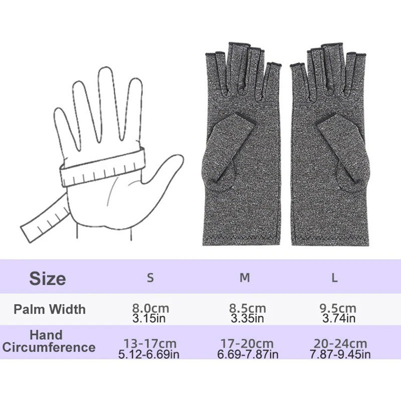 Medical Arthritis Gloves Compression Copper Pain Relief Hand Wrist Support Brace