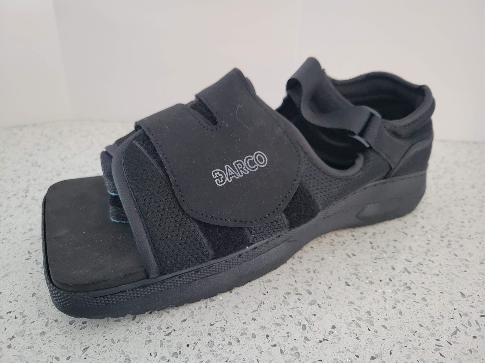 DARCO Black Post-Op Shoe One Size Adjustable Medical Walking Boot Support