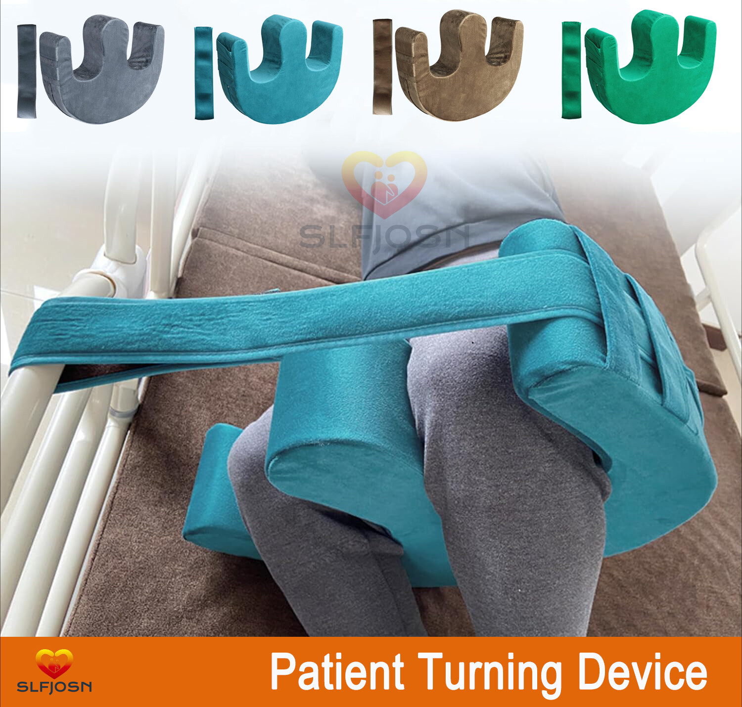 1x Bedridden Patient Turning Device with Fixing Strap Elderly Assistance Product