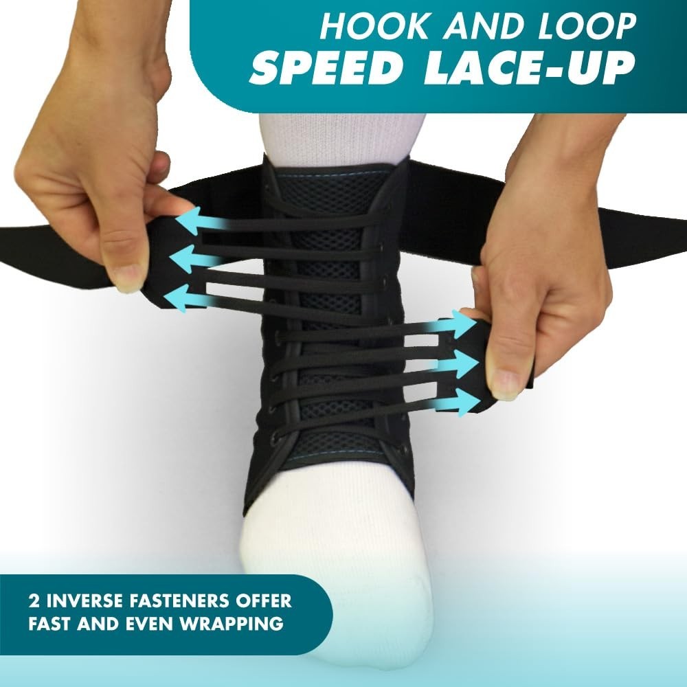 Ankle Brace for Sprains & Tendonitis – Adjustable Support for Sports Injury Reco