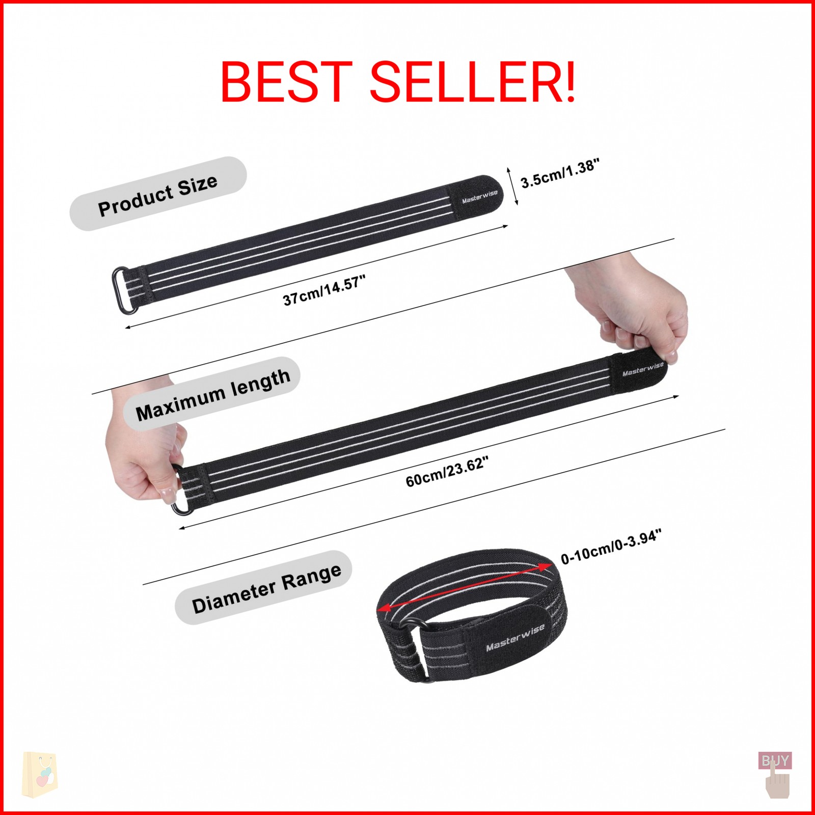 Masterwise 4PCS Adjustable Elastic Ankle Straps, Boot Straps for Cowboy Boots, P