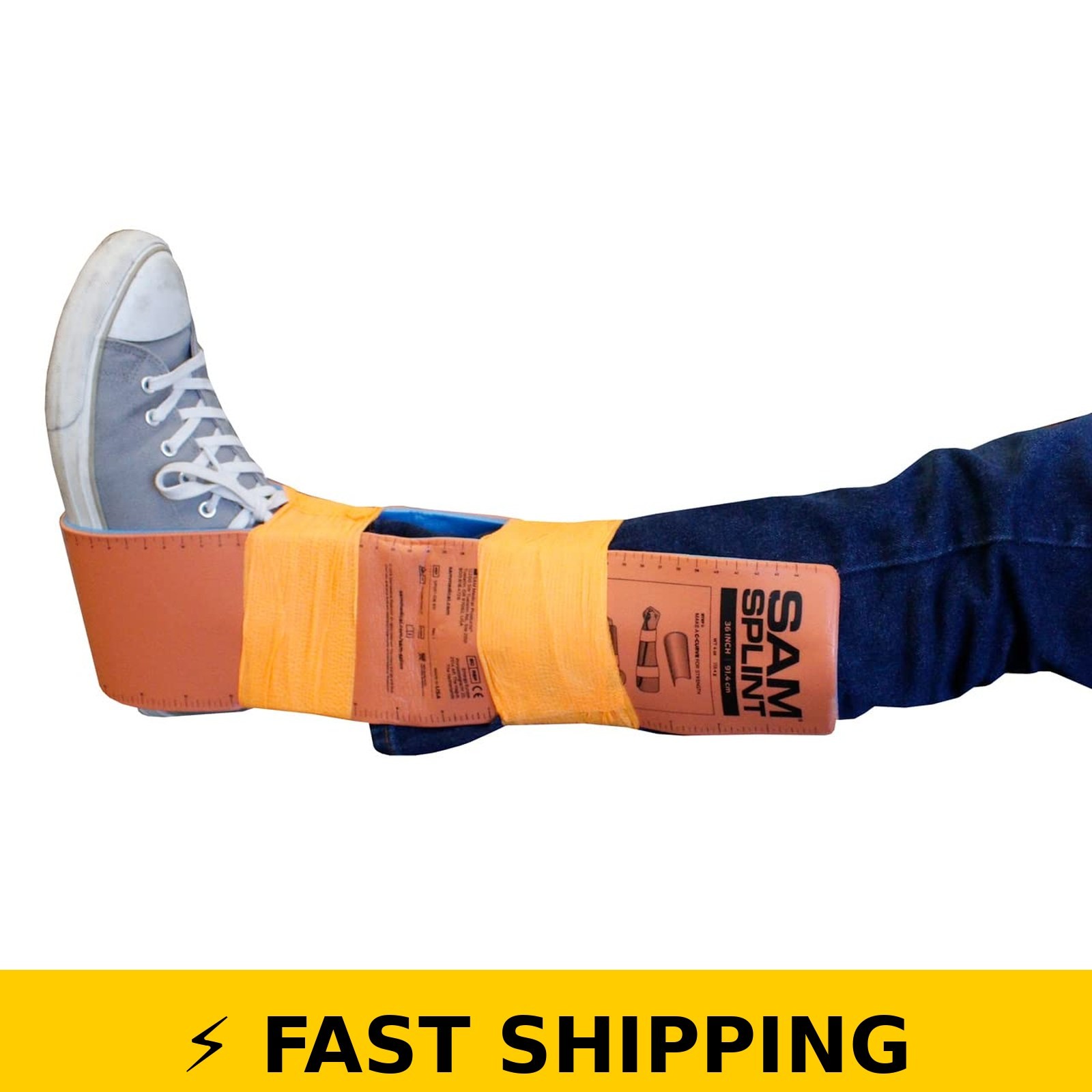 SAM Splint 36″ – Orange & Blue Moldable First Aid Stabilizer
