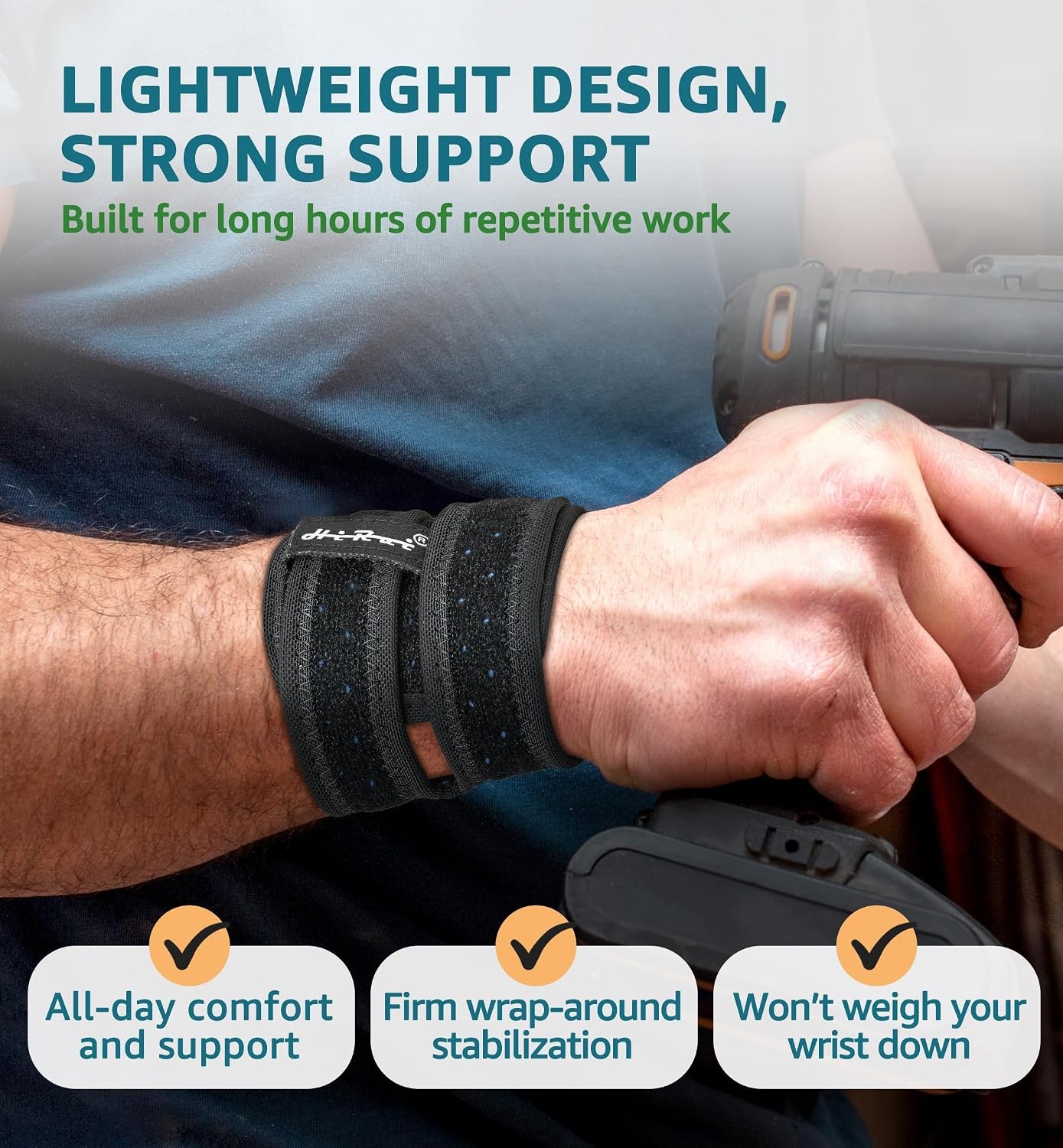 Wrist Brace for TFCC Tears, Adjustable Wristband Wrist Wraps Support for Fitness