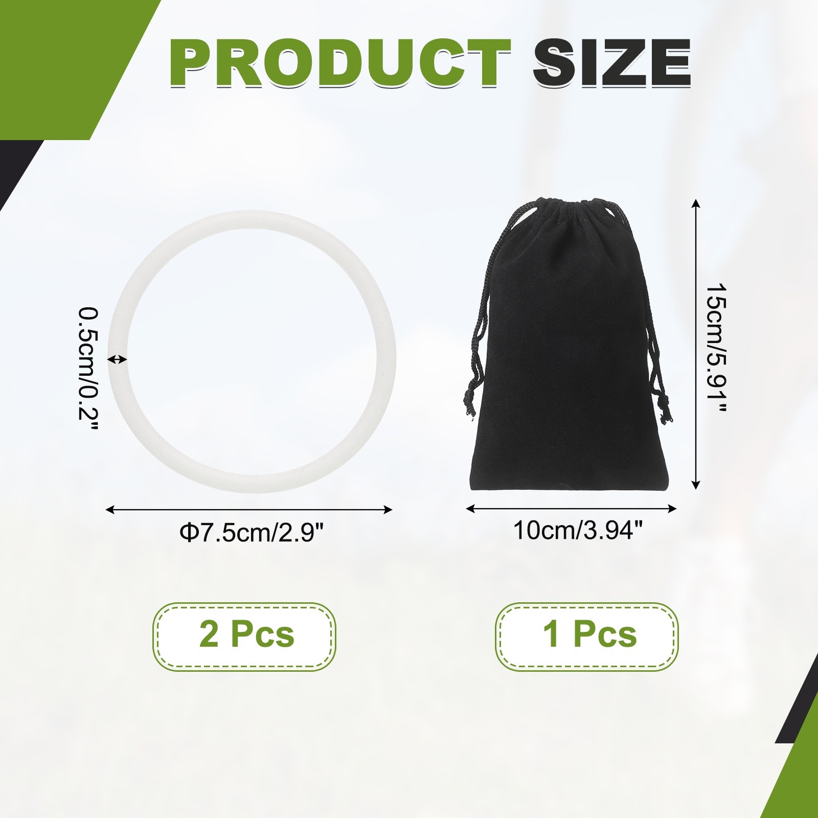 Patellar Tendon Support Strap with Storage Bag, Transparent & 1 Set