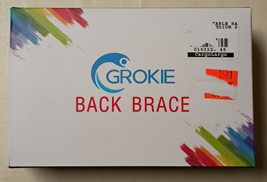 GROKIE Posture Corrector Adjustable Back Clavicle & Shoulder Support, Medium