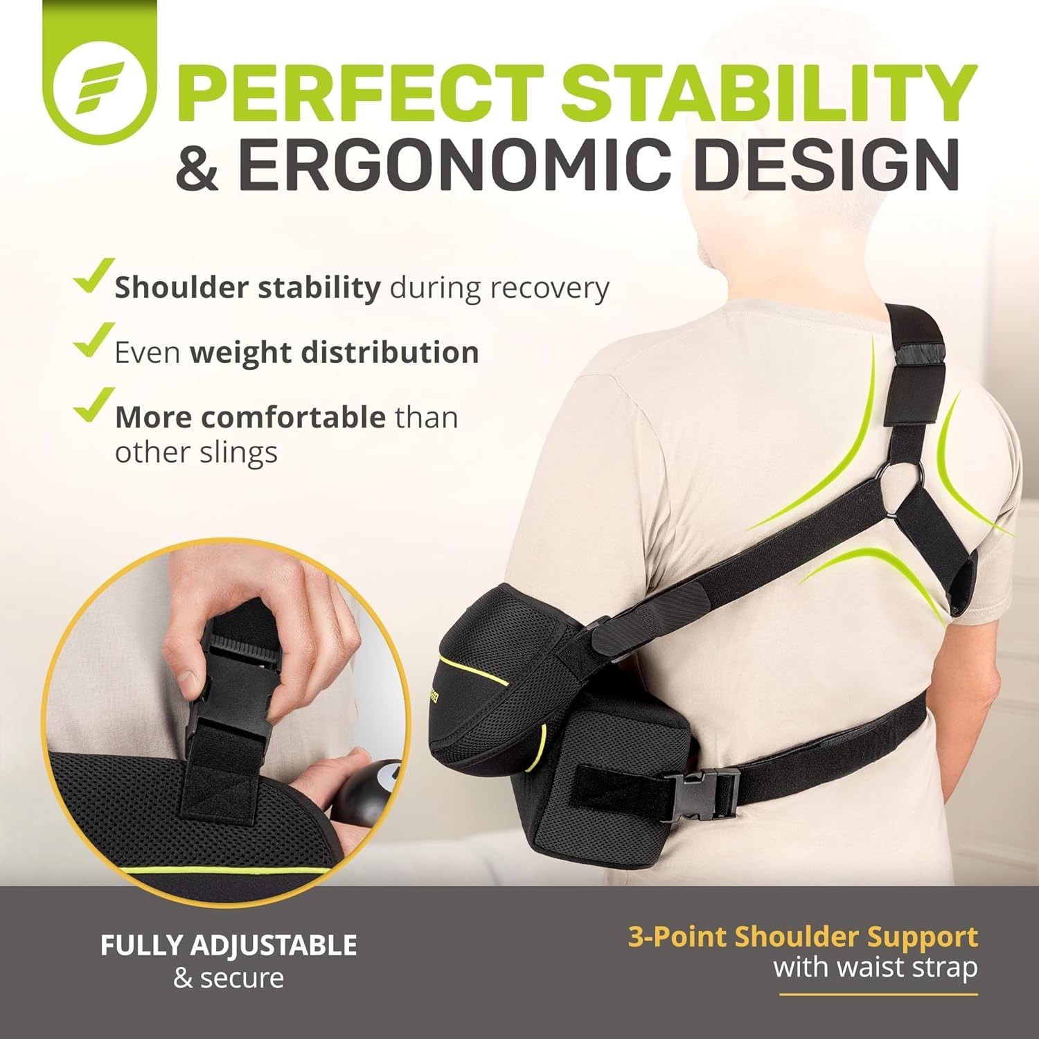 Shoulder Sling with Abduction Pillow – Abduction Sling Designed for Athletes…