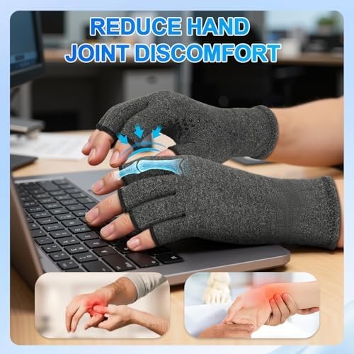 DRNAIETY 2 Pairs Arthritis Compression Gloves- for Hand Arthritis, Carpal Tunnel