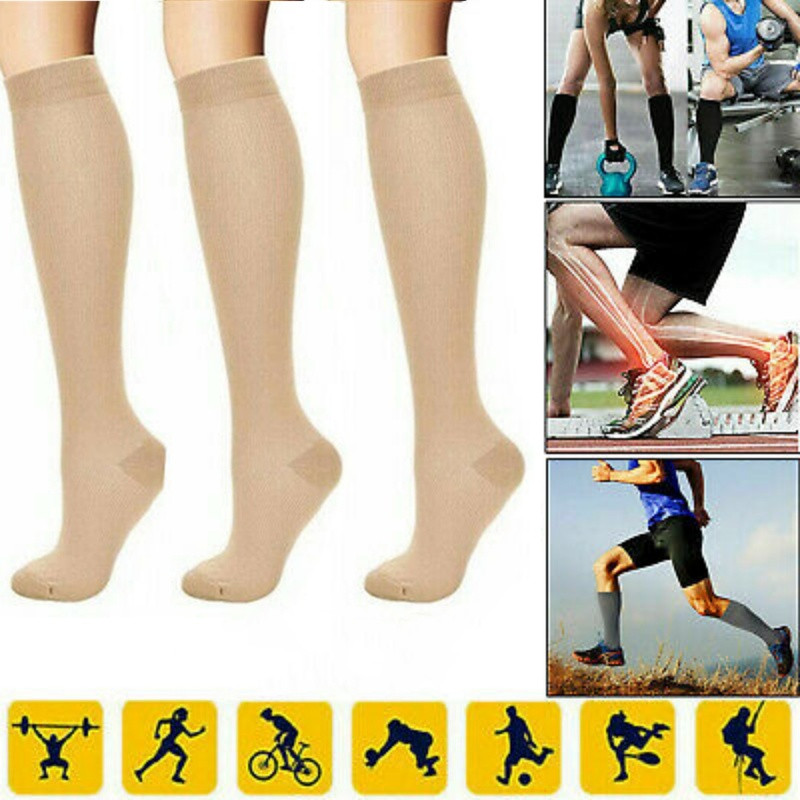 Opaque Compression Socks Knee-Hi Closed Toe Support Hose 20-30mmHg – Unisex