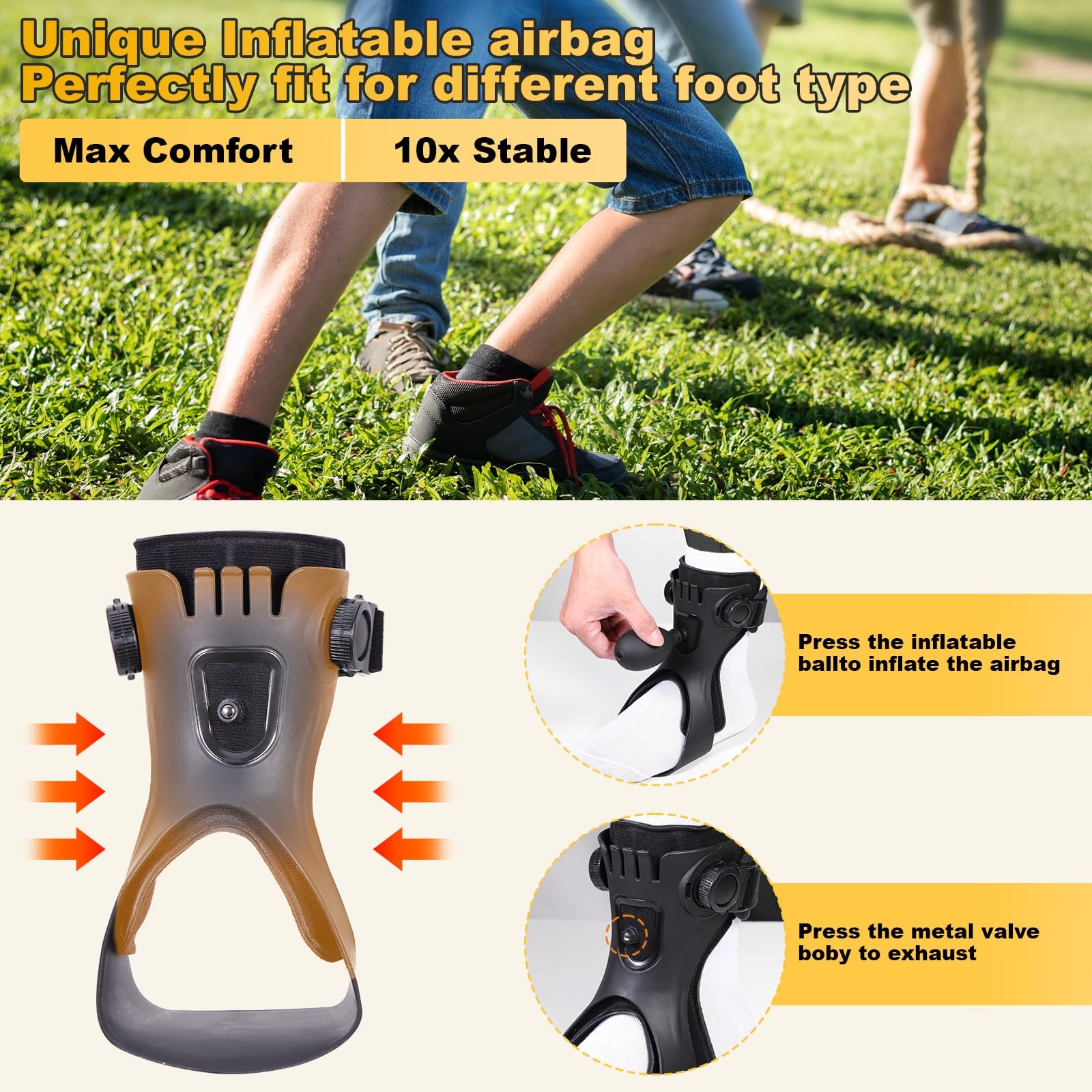 AFO Foot Drop Brace, Ankle Foot Orthosis for Men Women[LEFT-XL]