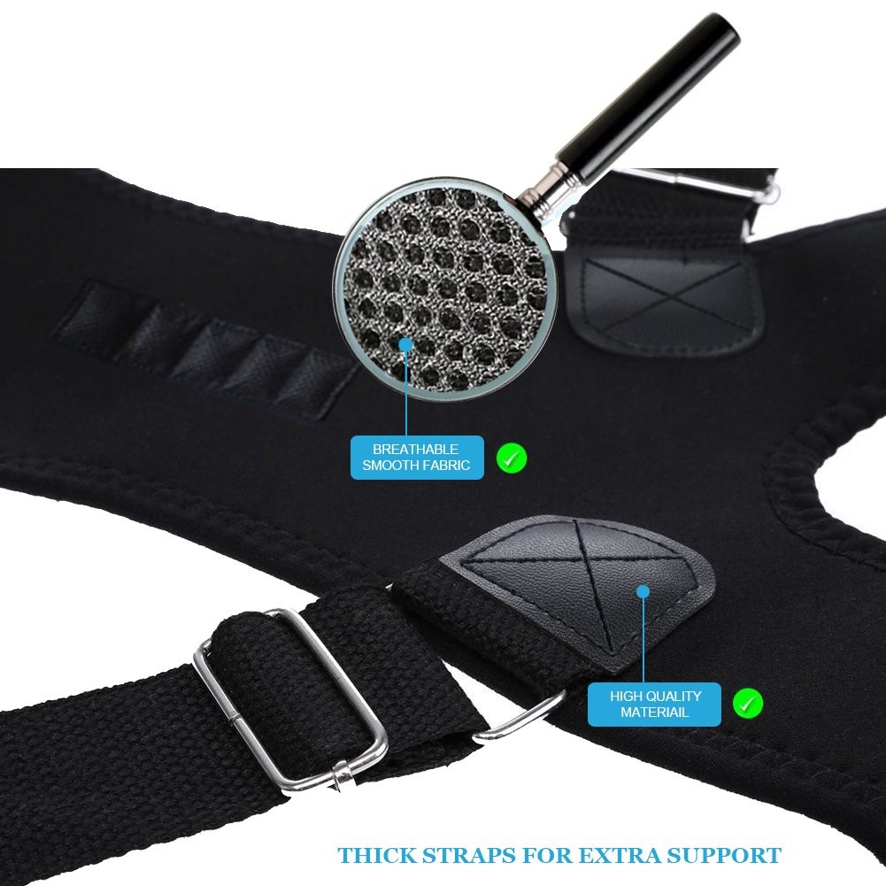 MOHUACHI Thoracic Back Brace Posture Corrector- Magnetic XX-Large, Black