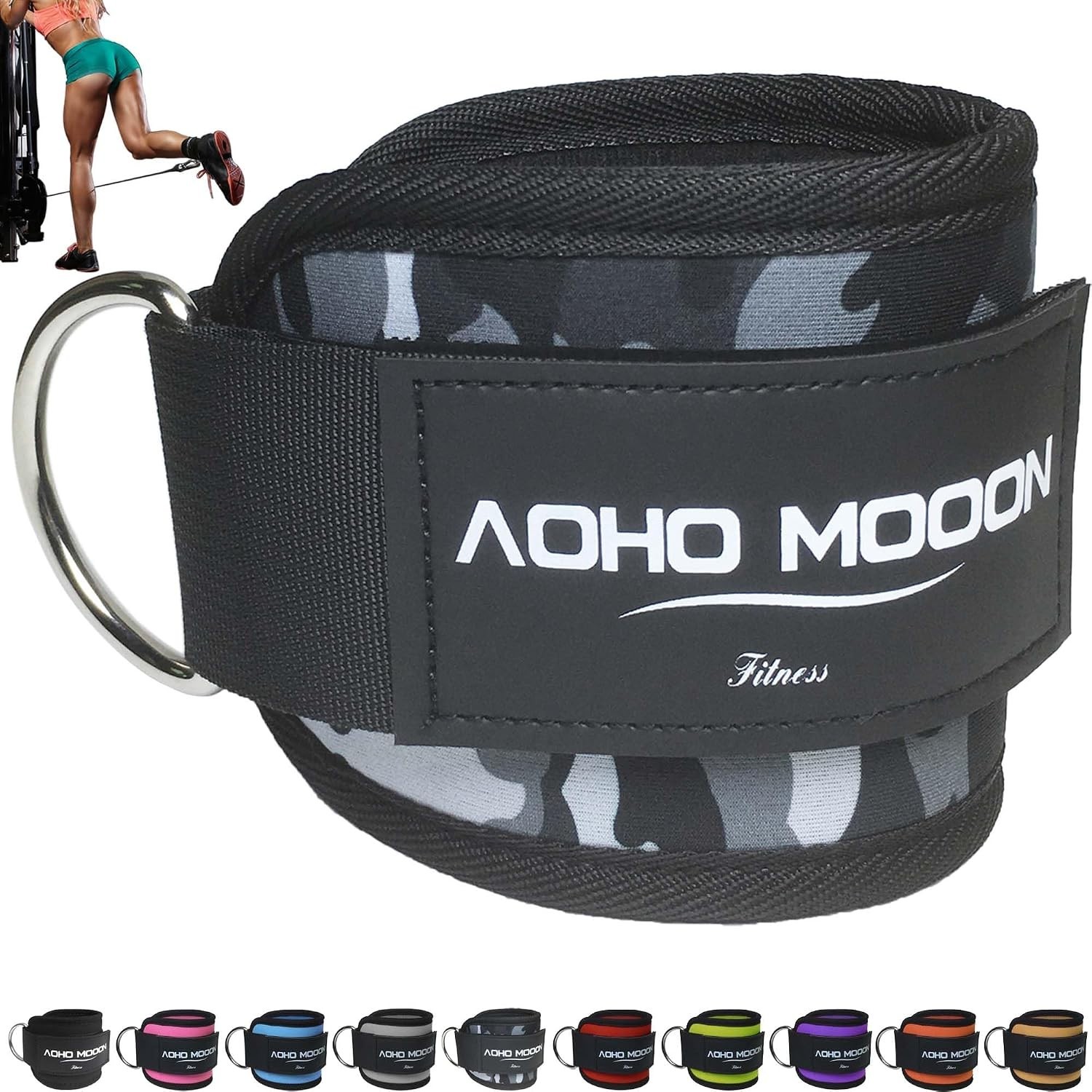 Cable Machine Ankle Straps for Women, Nylon, 1 Pack