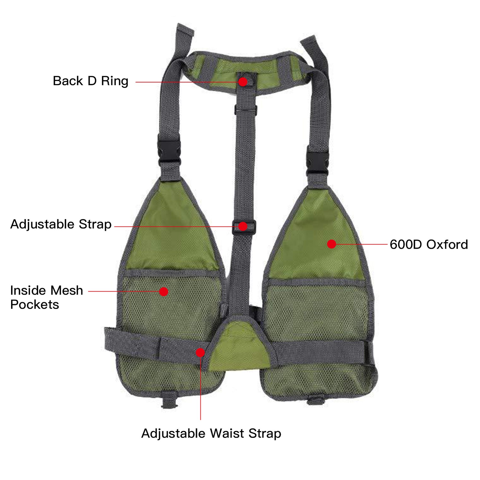 Ultra-light Fishing Vest Men Women Breathable Adjustable Waistcoat With LUHY