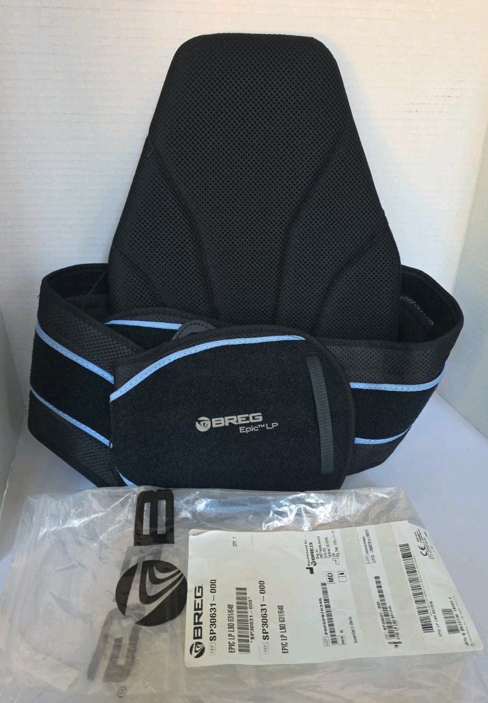Breg Epic LP Back Brace Support Lumbar Orthosis Adjustable Adult 631/648 MINT