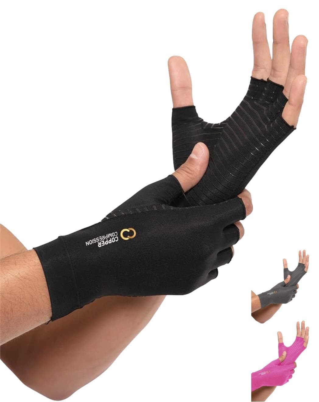 Copper Compression Arthritis Gloves | Fingerless Arthritis Carpal Tunnel Pain…
