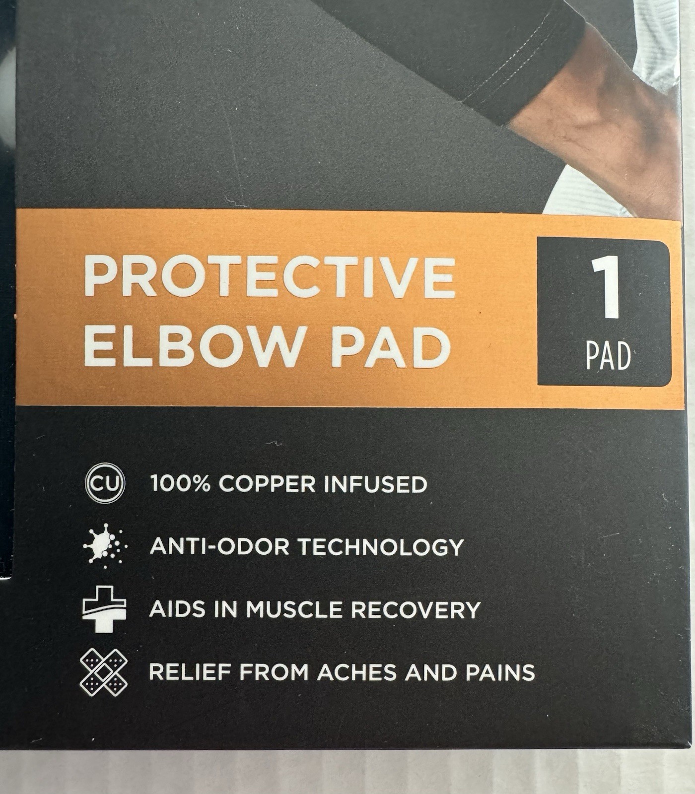 Tommie Copper Sport Protective Elbow Pad Small/medium Black NIP