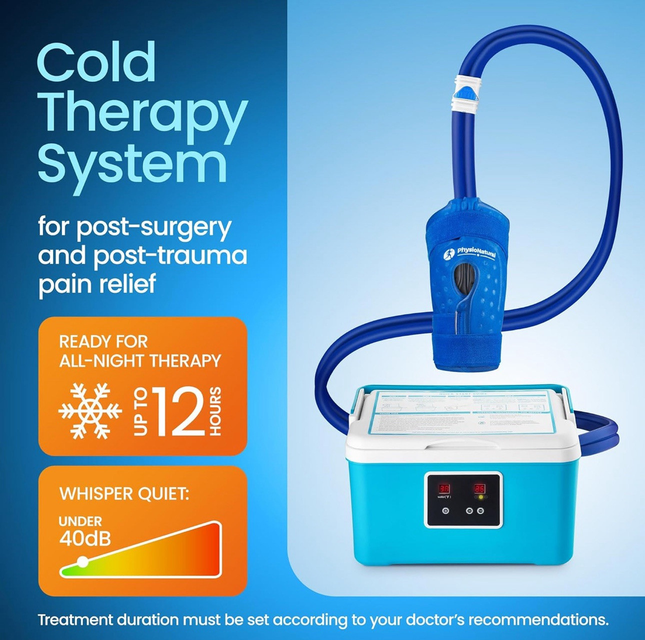 Cold Therapy Machine — Cryotherapy Freeze Kit System — for Post-Surgery Care,…