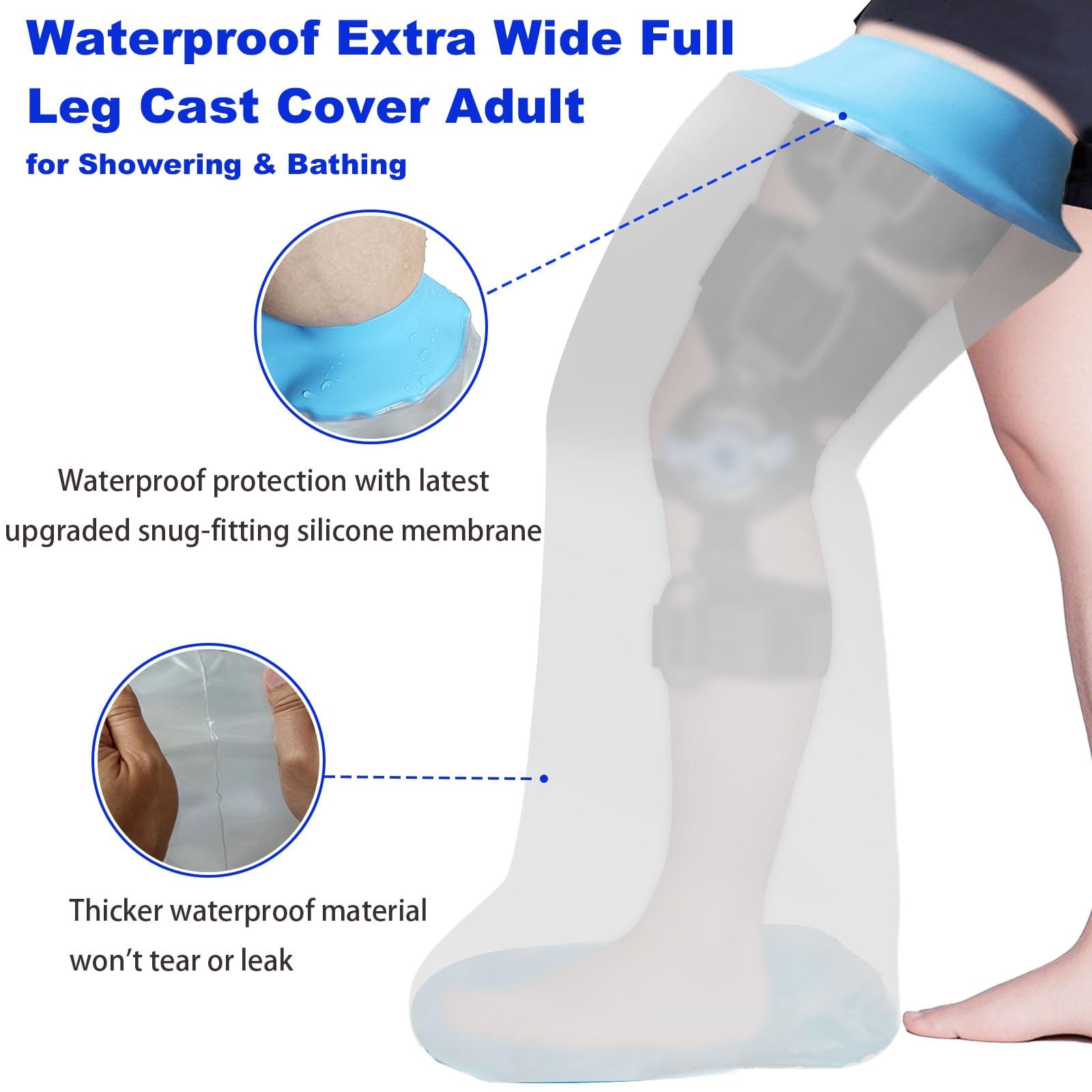 Tideshake Extra Wide Full Leg Cast Leg, Extra-Wide-Full-Leg
